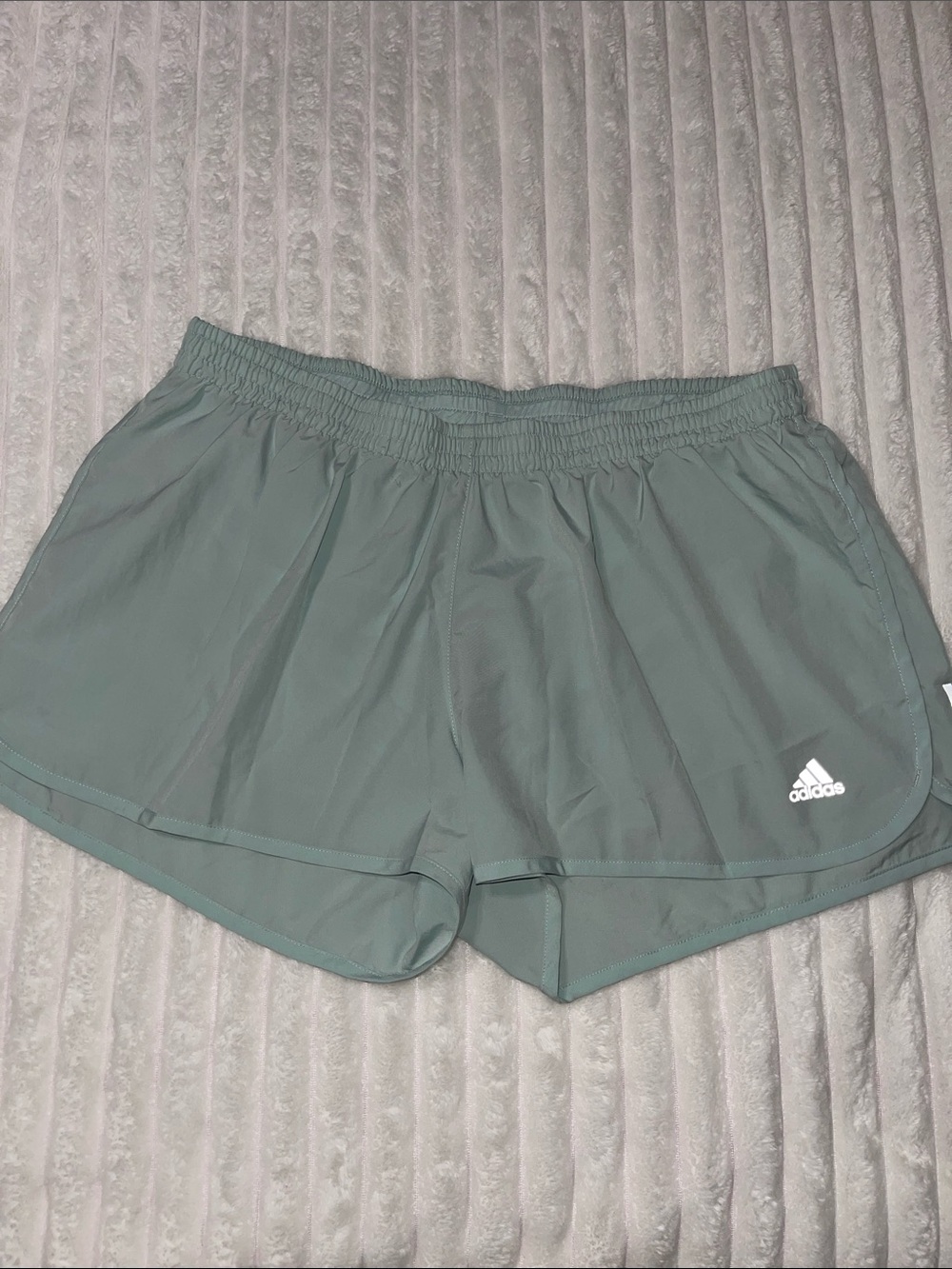 adidas Women's Sage Green Running Shorts | Size XL